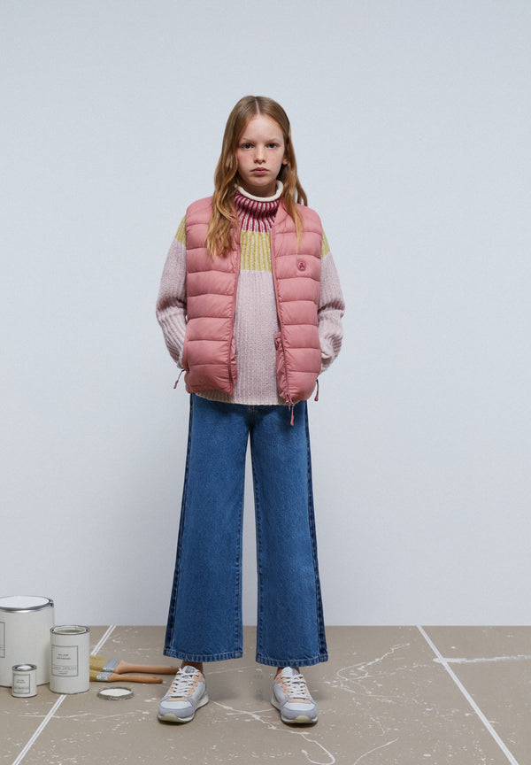 PUFFER VEST WITH SKULL