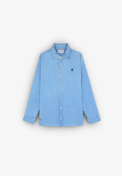 CONTRAST DENIM OXFORD SHIRT