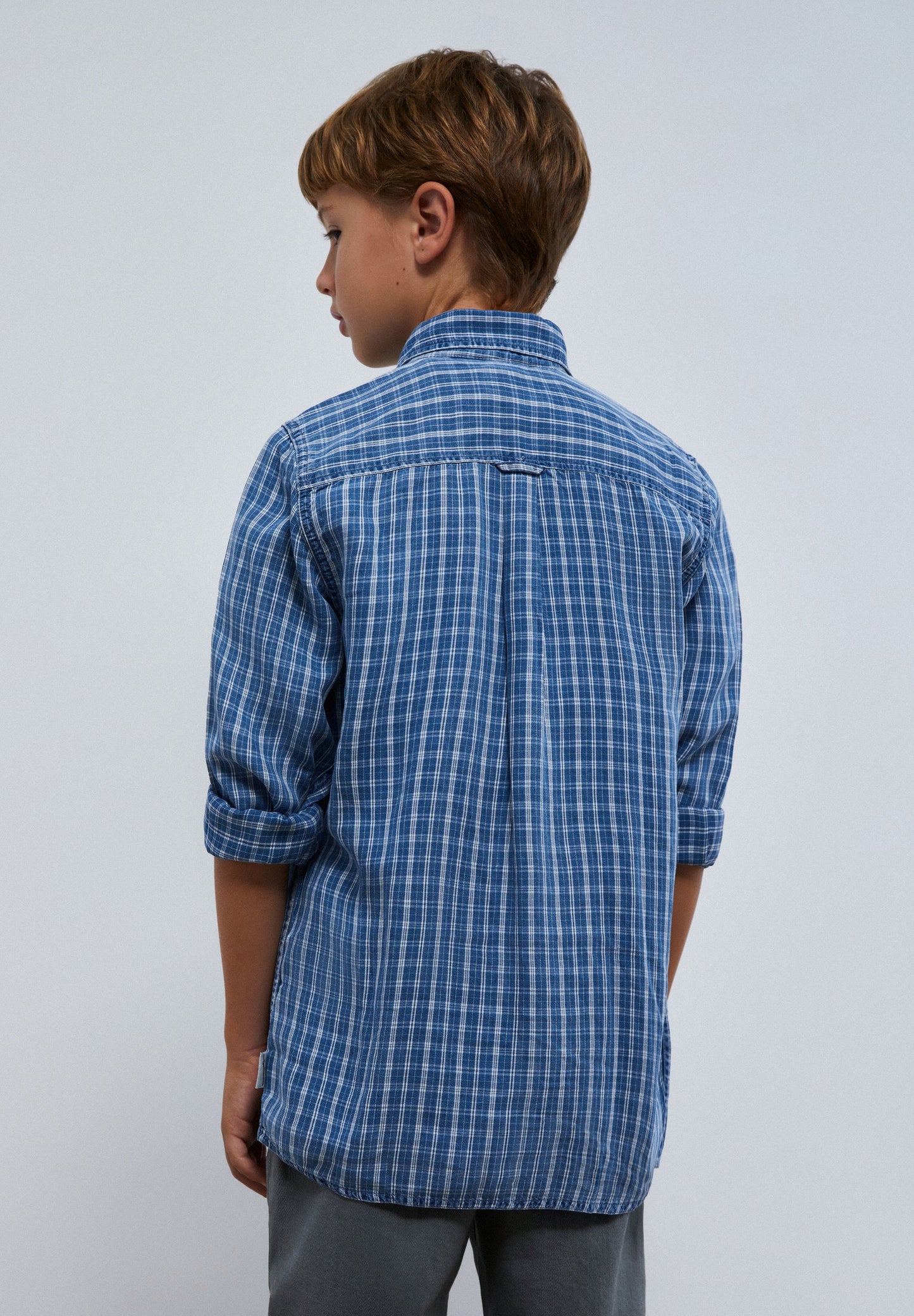 CHECKED DENIM SHIRT