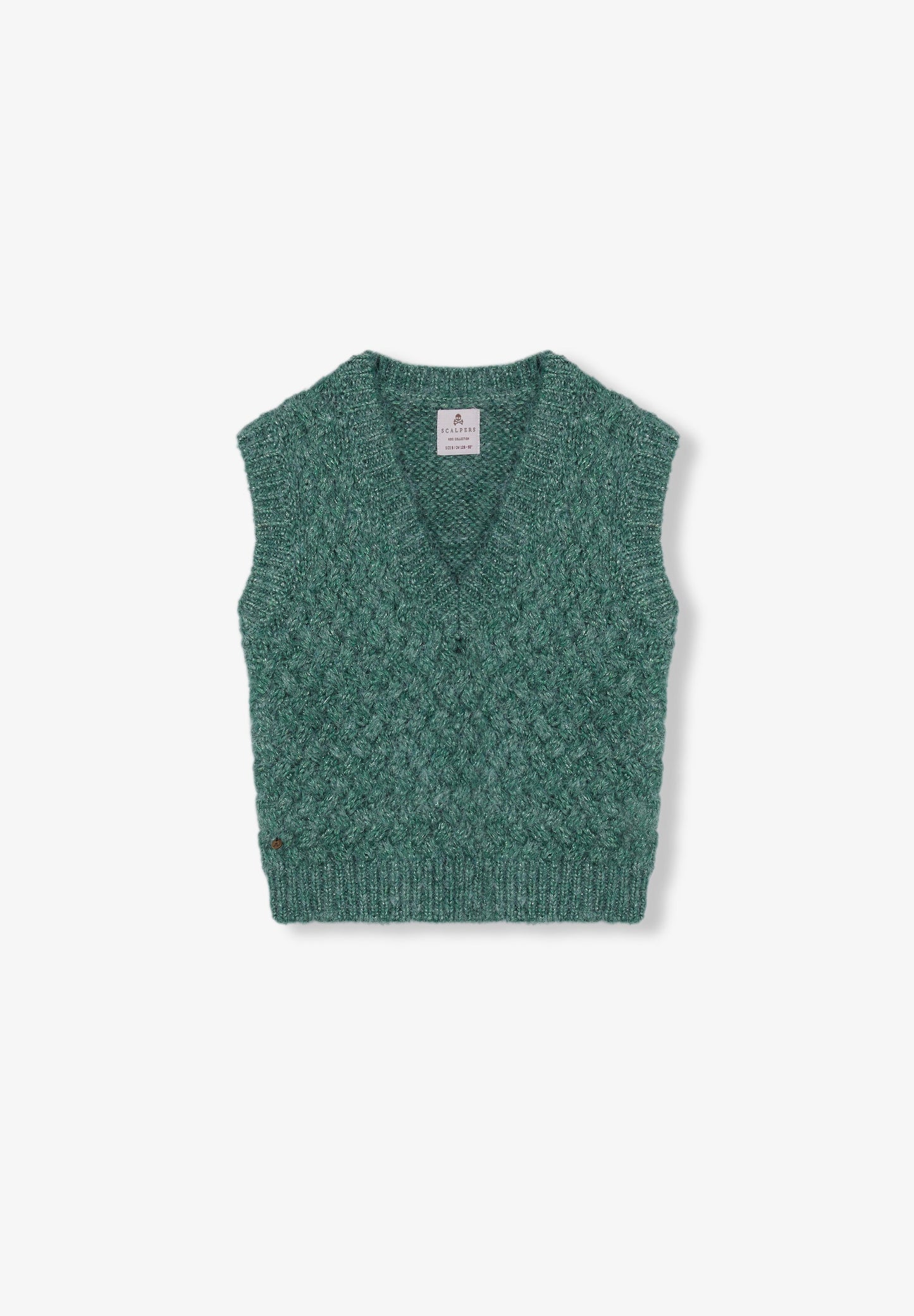 KNIT GILET WITH LUREX DETAIL