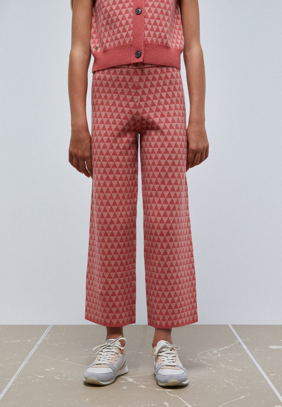 KNIT TROUSERS WITH TRIANGLES