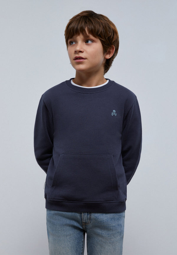 SWEATSHIRT WITH CIRCULAR LOGO PRINT