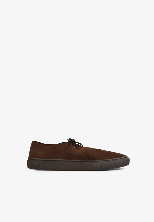 SPLIT SUEDE LACE-UP SHOES