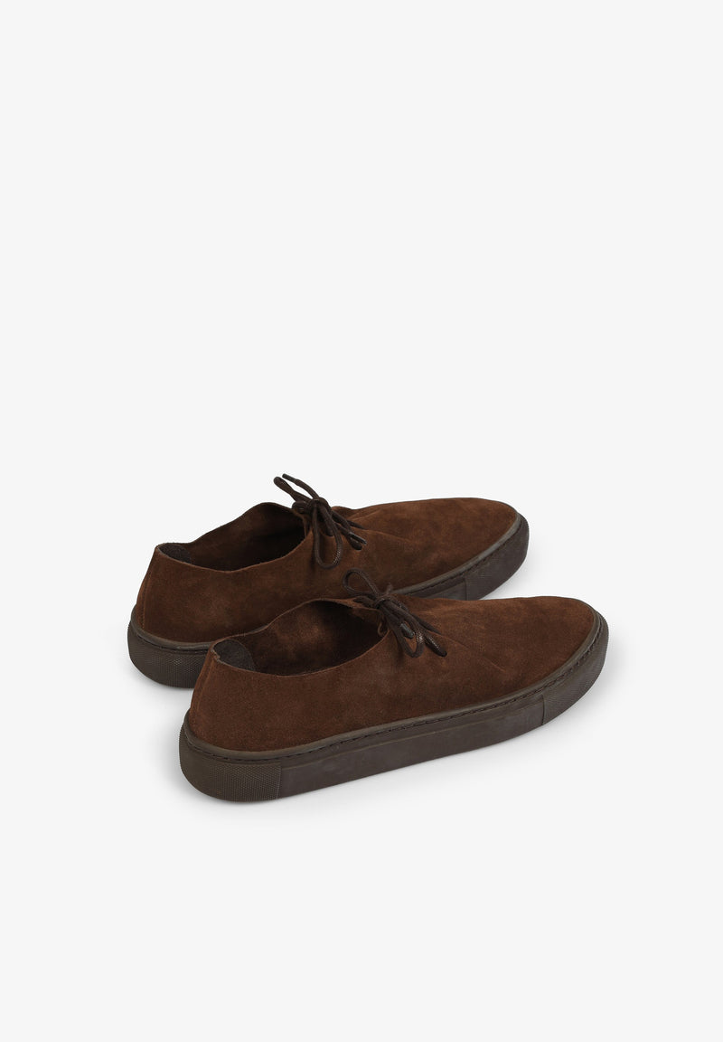 SPLIT SUEDE LACE-UP SHOES