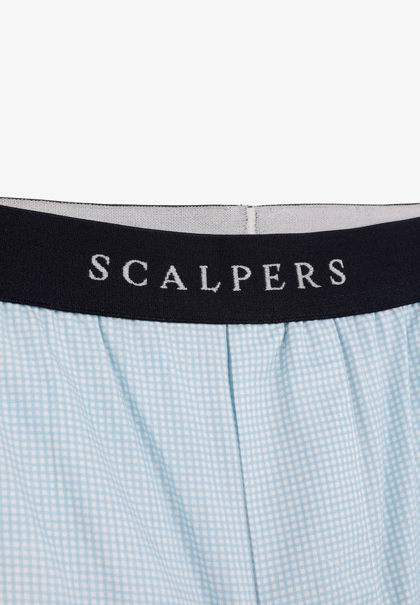 GINGHAM BOXERS WITH SKULL