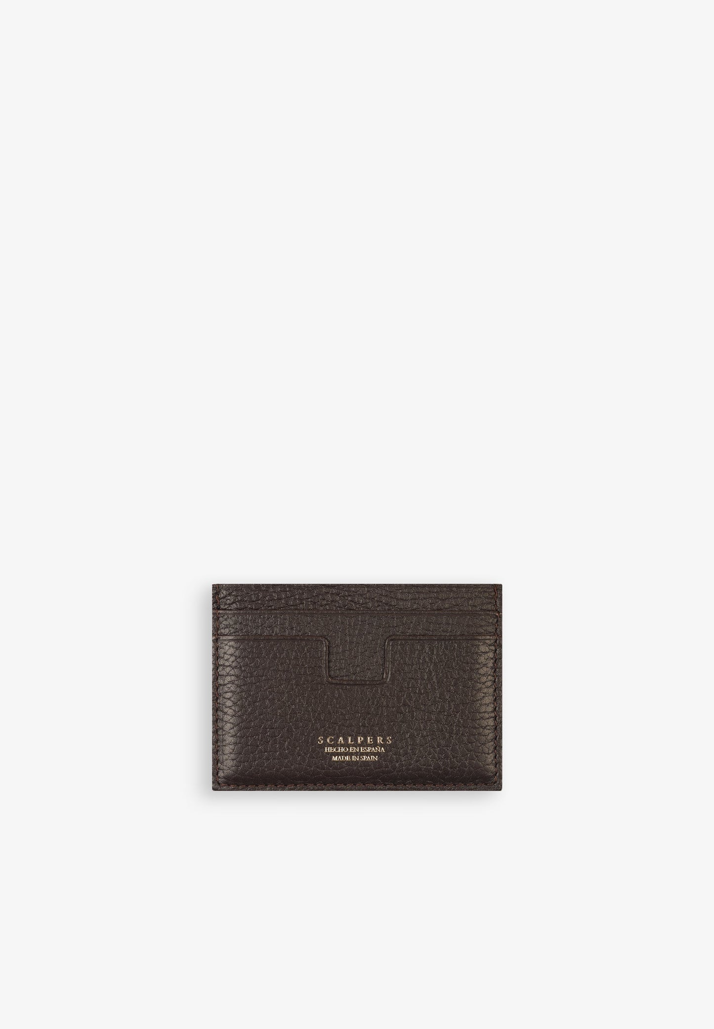 CONTRAST EMBOSSED LEATHER CARD HOLDER