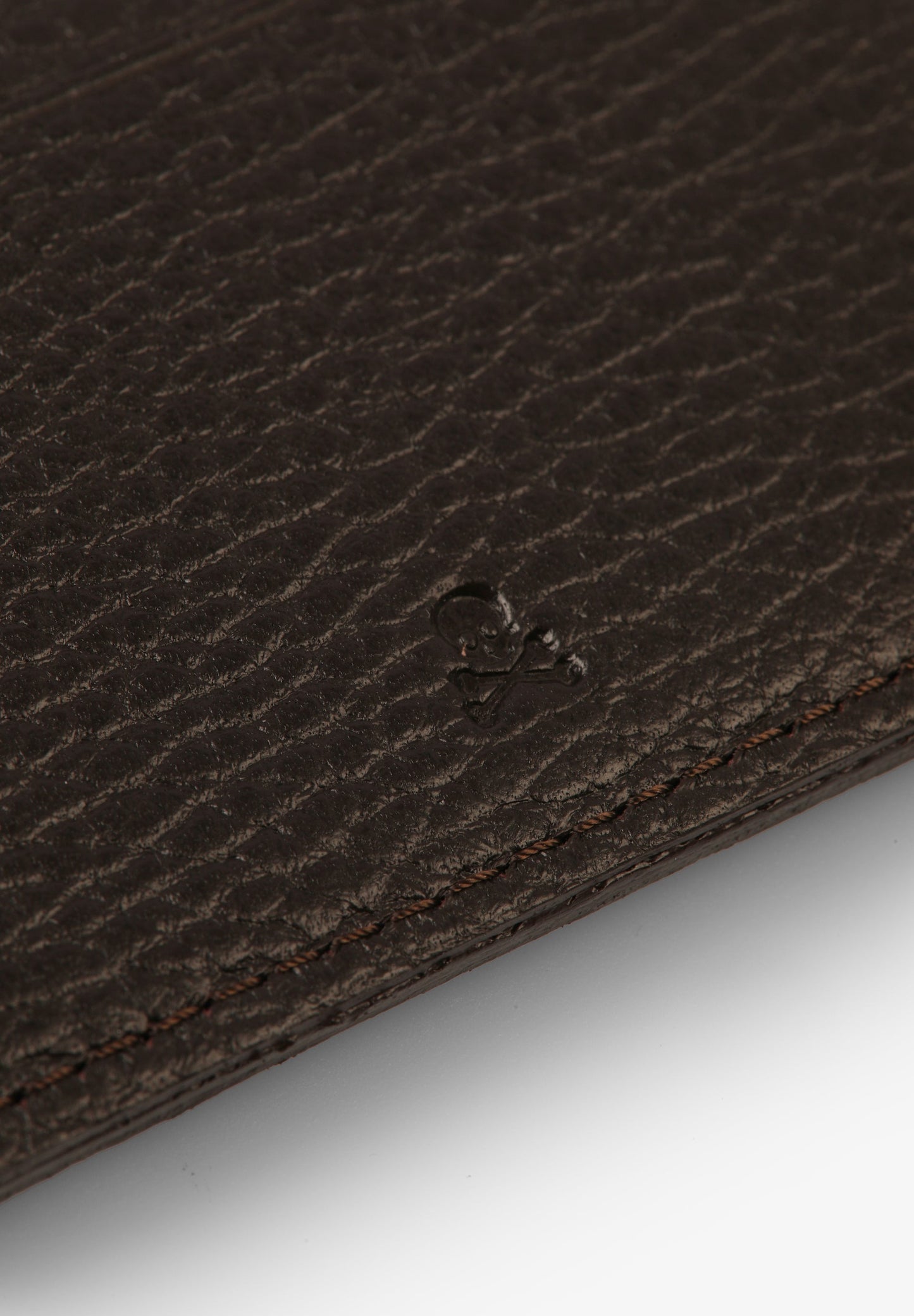 CONTRAST EMBOSSED LEATHER CARD HOLDER
