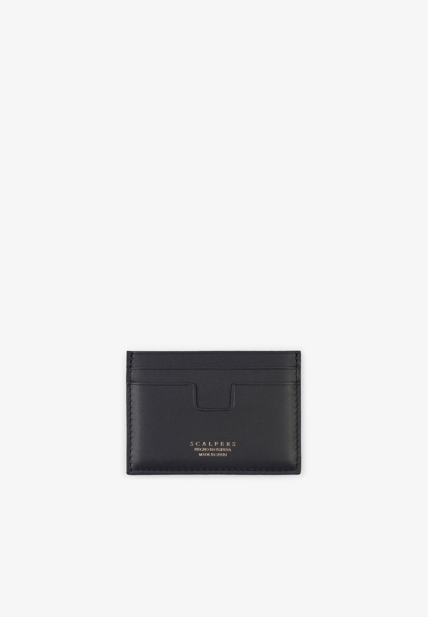 CONTRAST EMBOSSED LEATHER CARD HOLDER