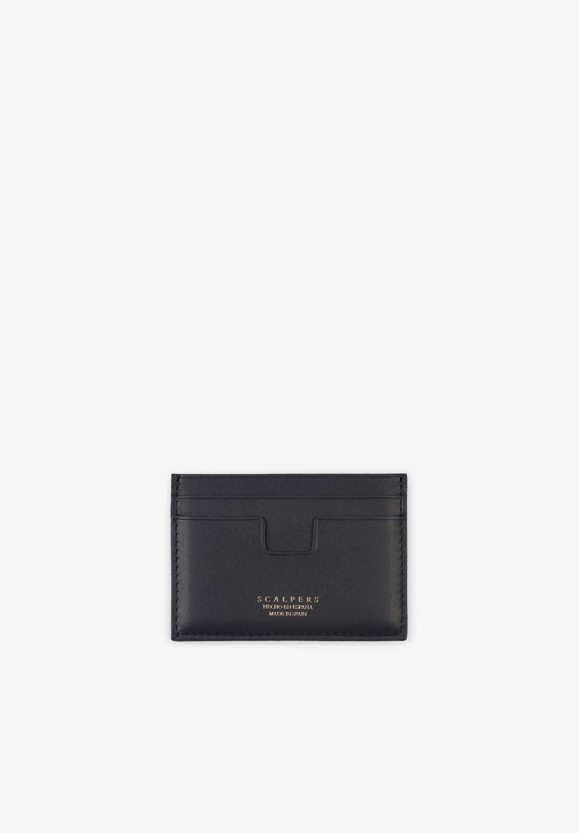 CONTRAST EMBOSSED LEATHER CARD HOLDER