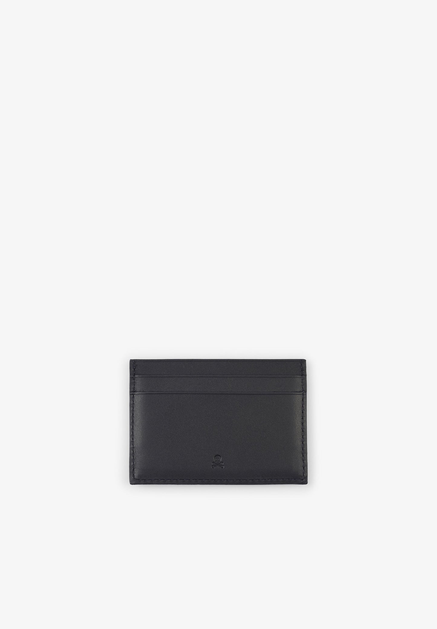 CONTRAST EMBOSSED LEATHER CARD HOLDER