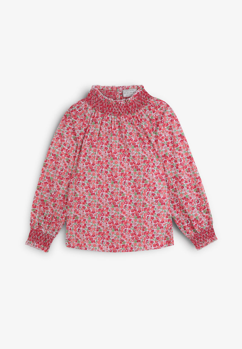 SMOCK FLOWER BLOUSE