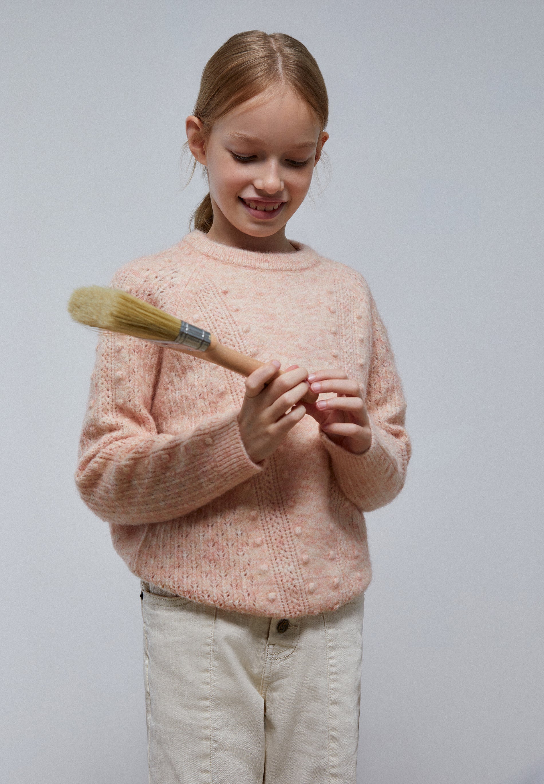 CONTRAST KNIT SWEATER