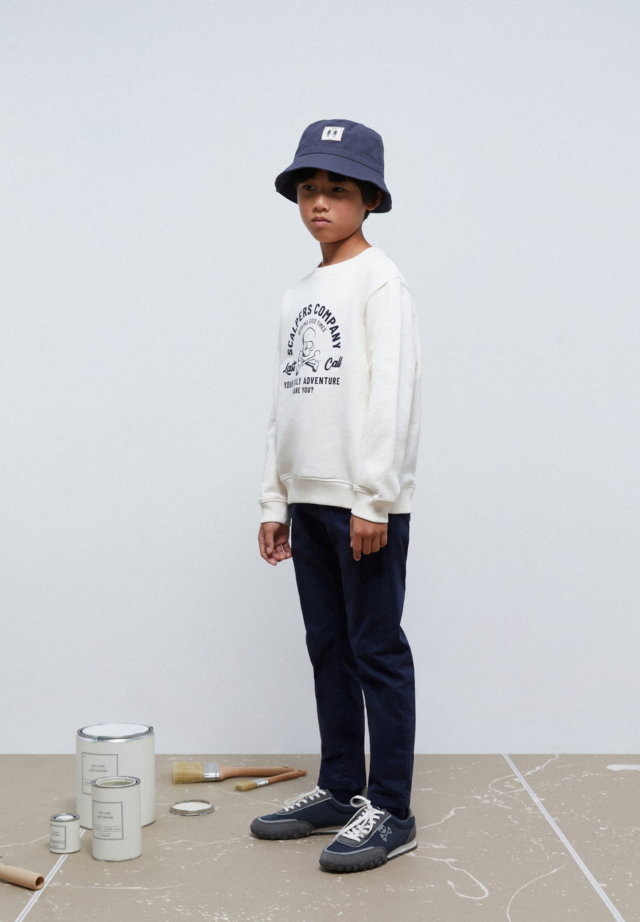 SWEATSHIRT WITH PRINT AND EMBROIDERY