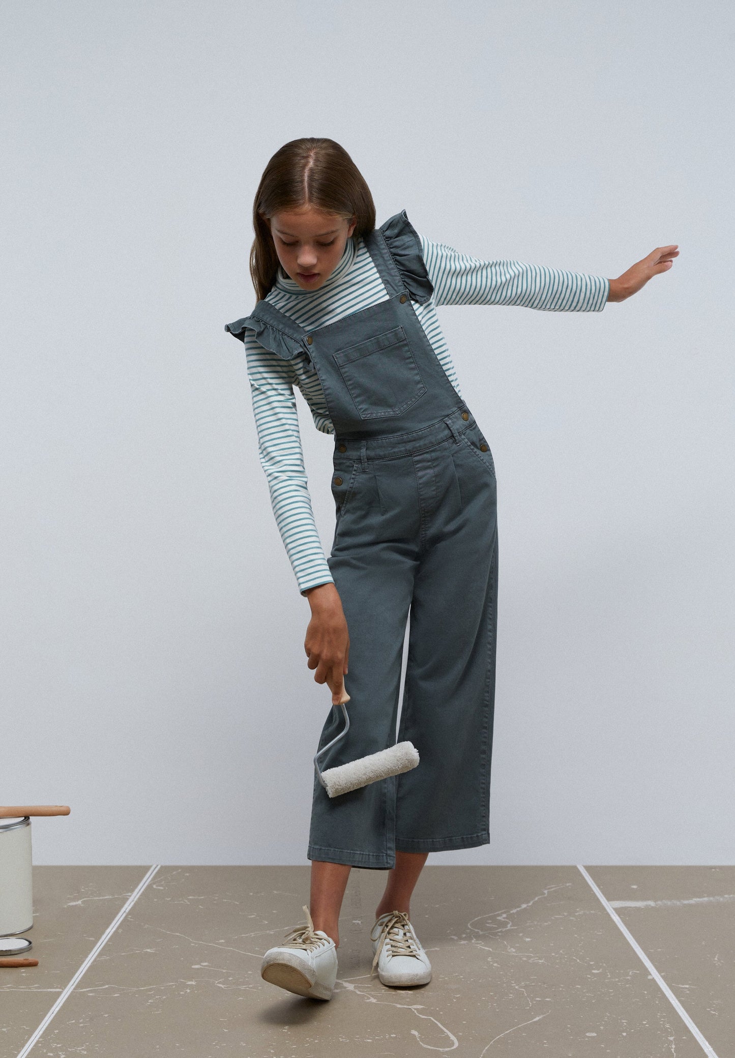 STRIPE HIGH NECK T-SHIRT