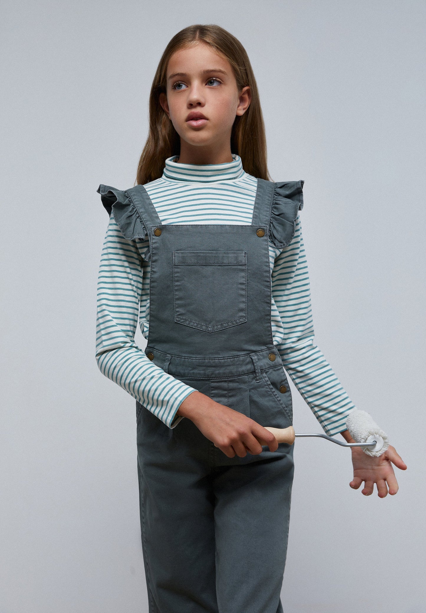 STRIPE HIGH NECK T-SHIRT