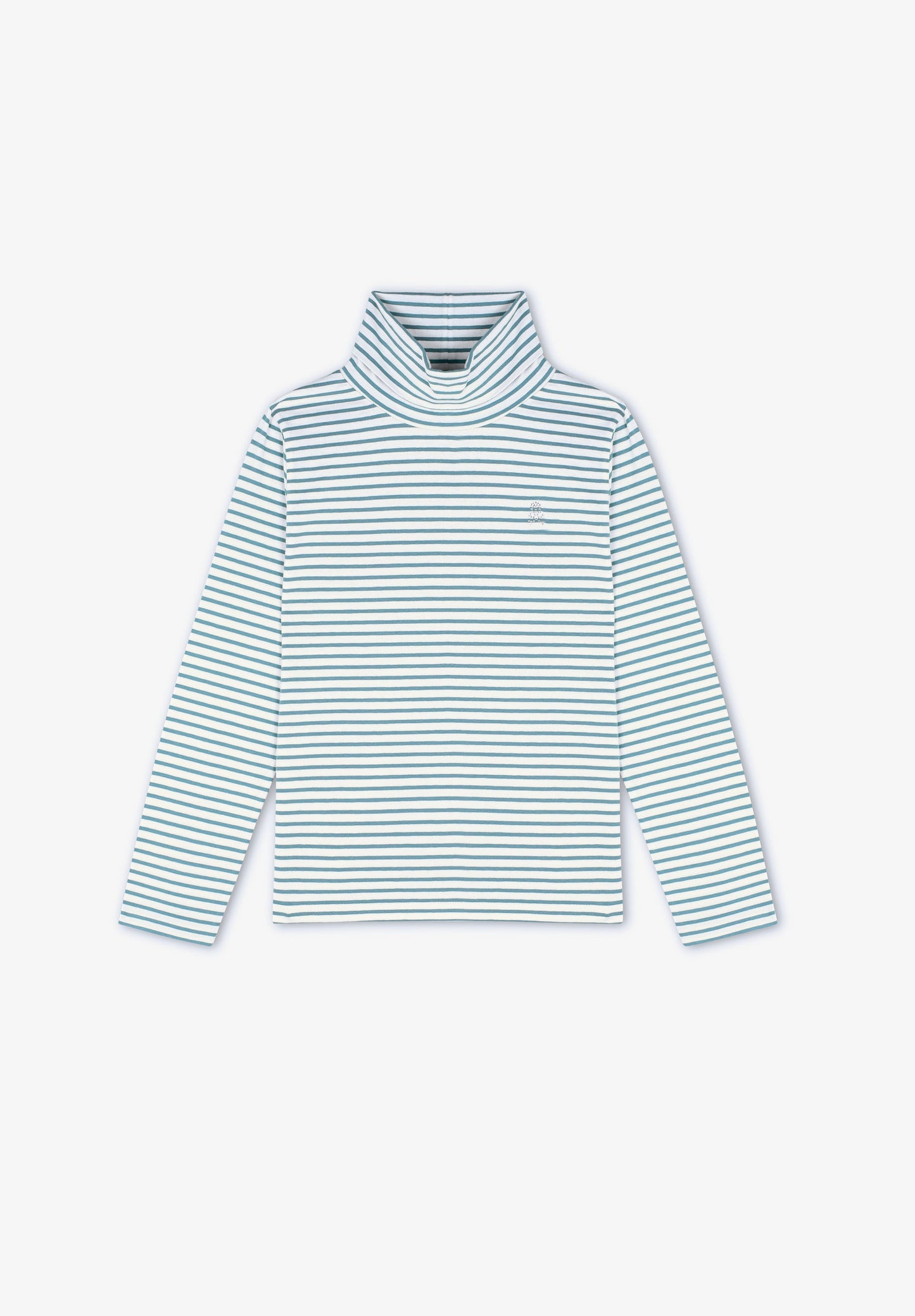 STRIPE HIGH NECK T-SHIRT