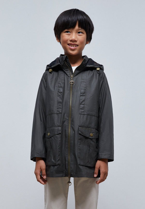 WAXED HOODED PARKA
