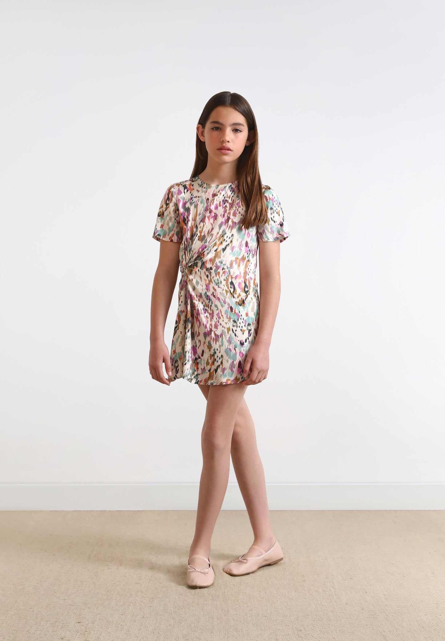 PRINT DRESS WITH KNOT