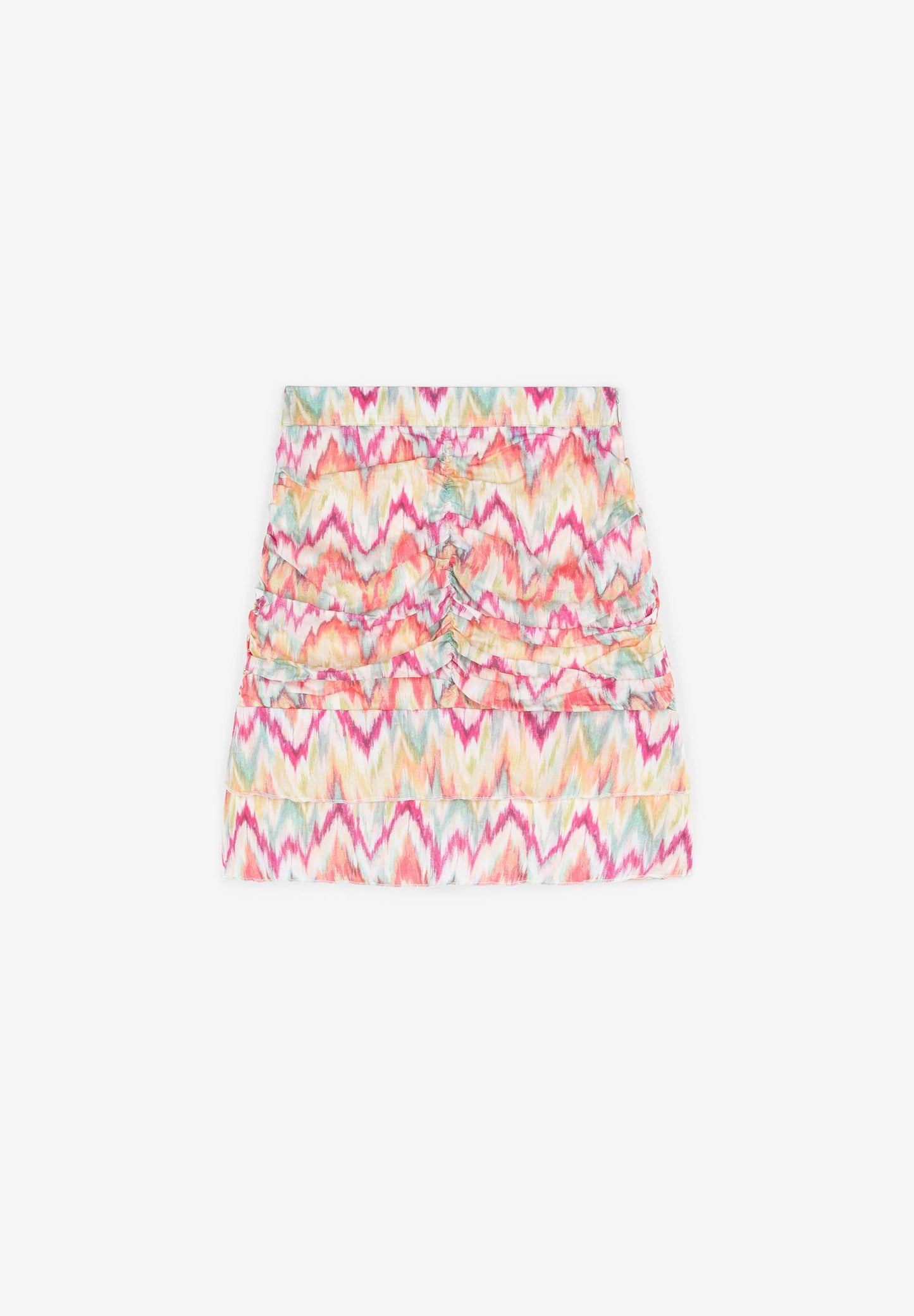 IKAT MINI SKIRT WITH RUFFLES