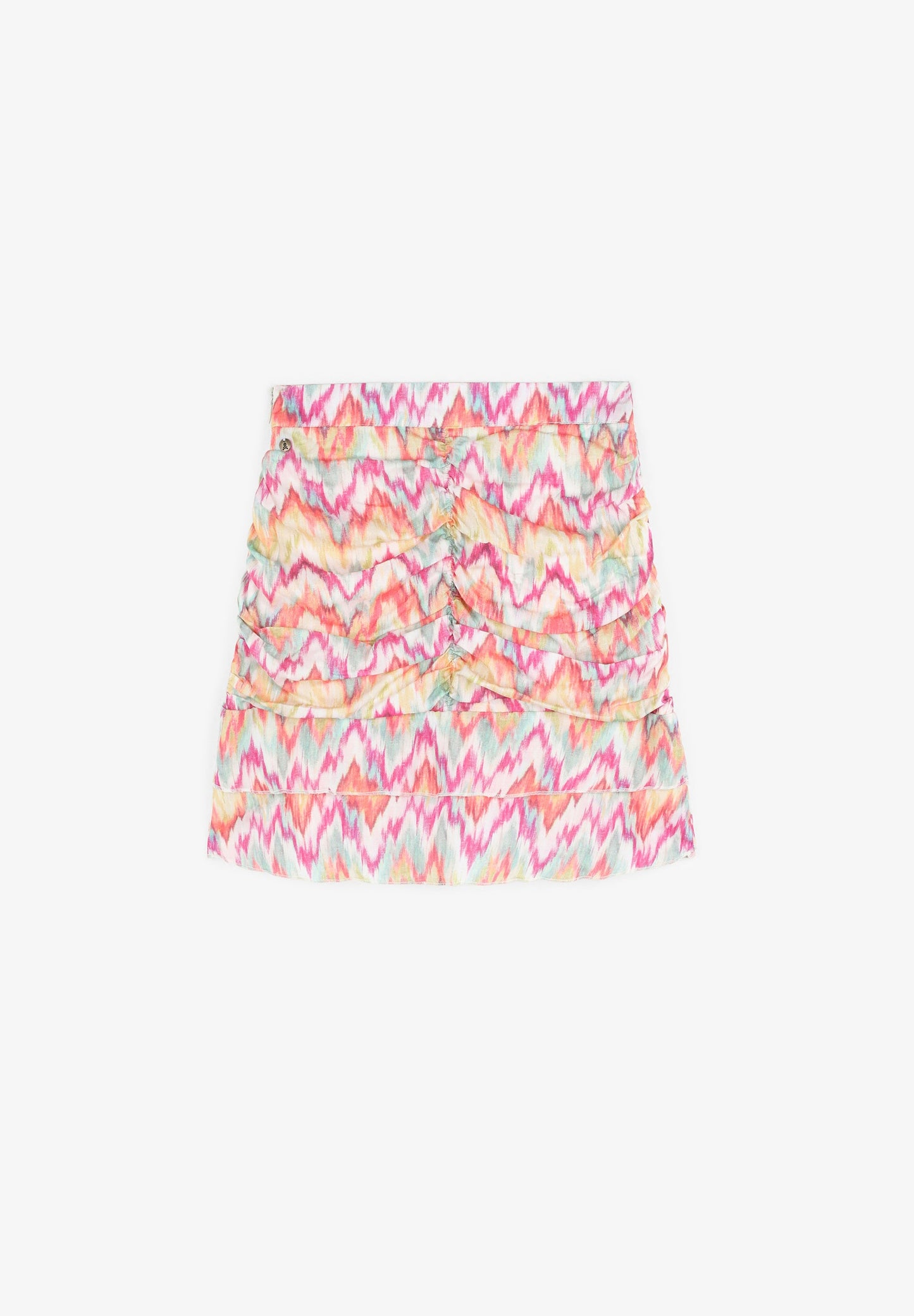 IKAT MINI SKIRT WITH RUFFLES