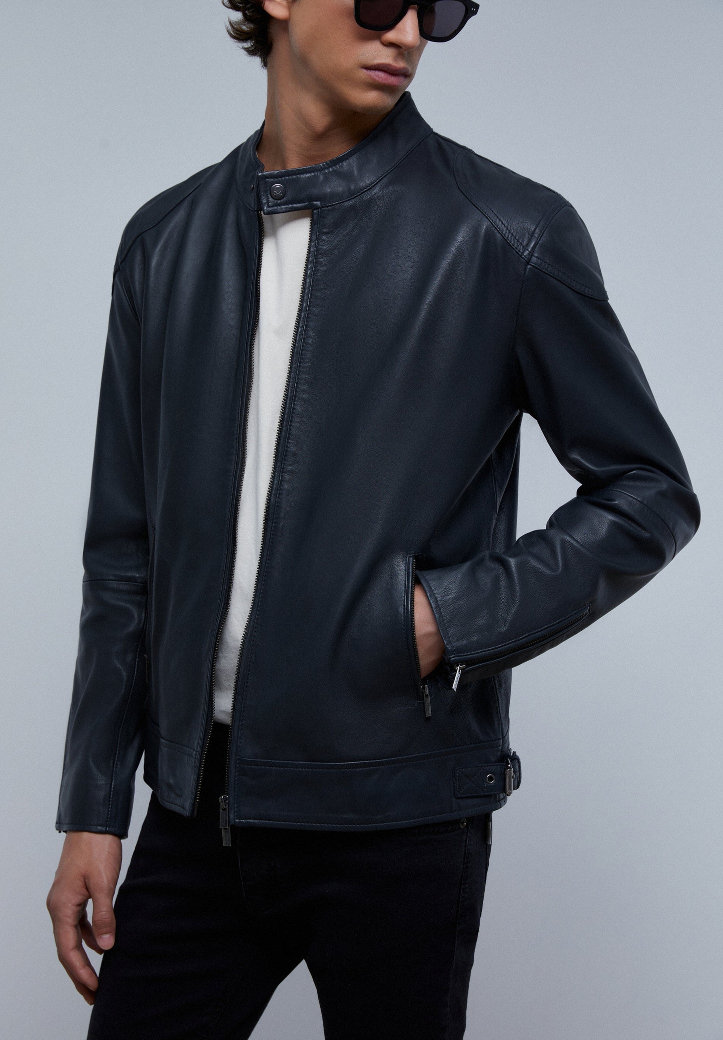 LEATHER BIKER JACKET