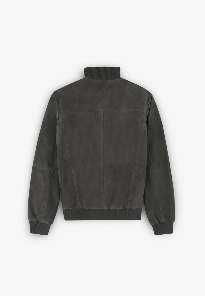 LEATHER BOMBER JACKET