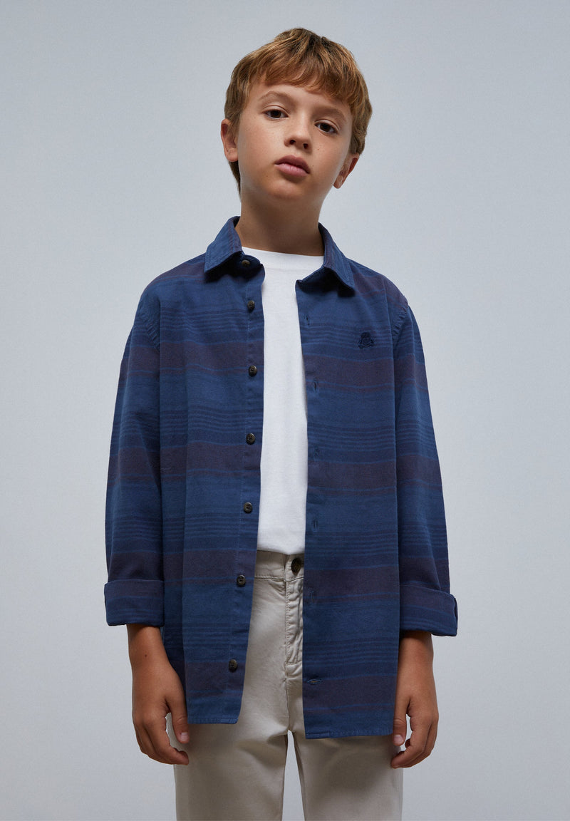 STRIPED DENIM SHIRT
