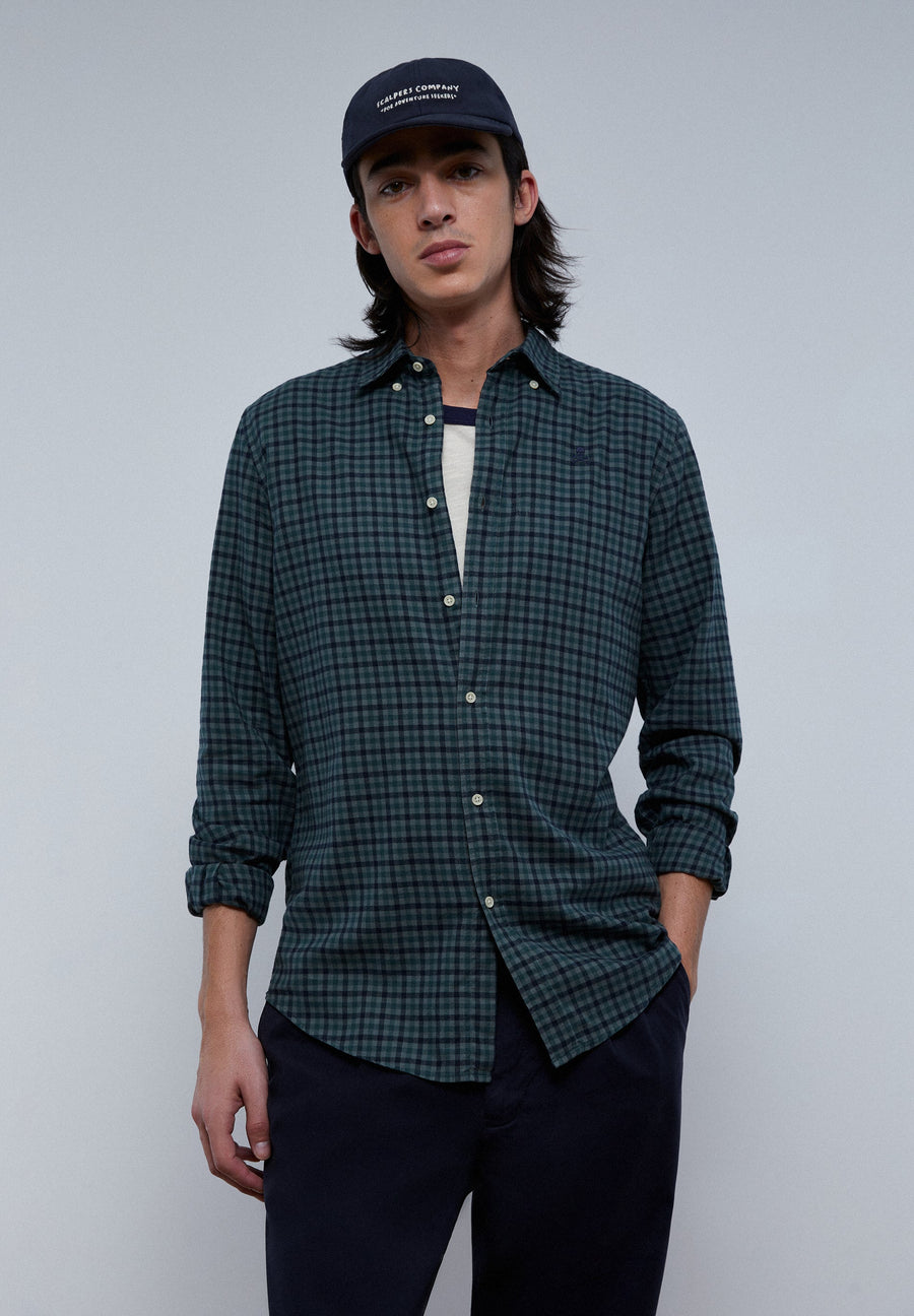 CHECK SHIRT WITH MATCHING SKULL