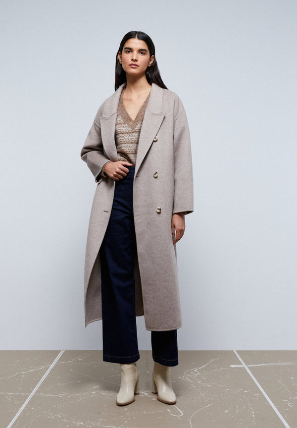 WOOL COAT WITH SCARF