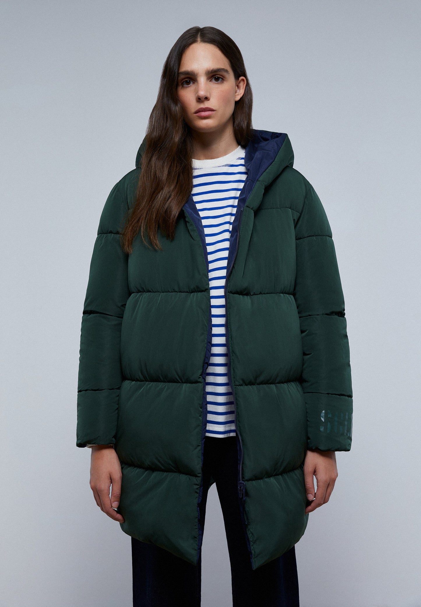 LONG REVERSIBLE QUILTED COAT