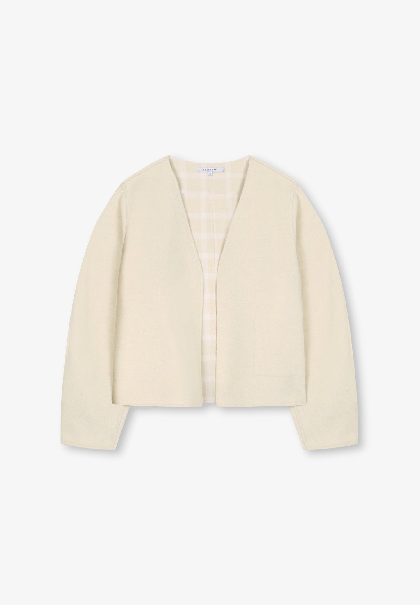 CHECK WOOL CARDIGAN