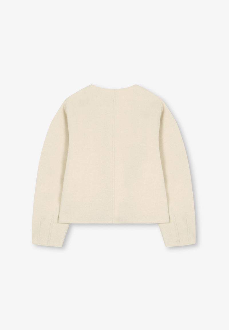 CHECK WOOL CARDIGAN