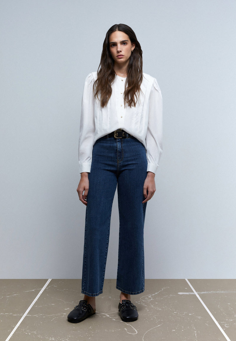 BLOUSE WITH PINTUCK DETAIL