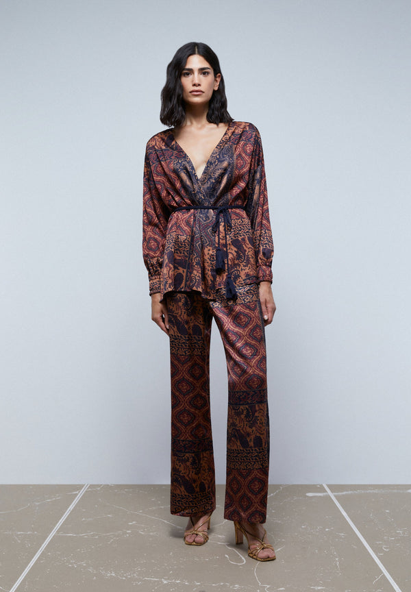 DOUBLE-BREASTED KIMONO BLOUSE