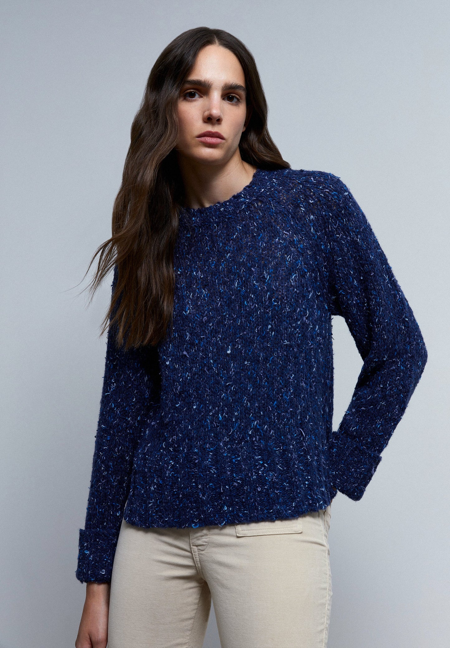 SPECKLED KNIT SWEATER