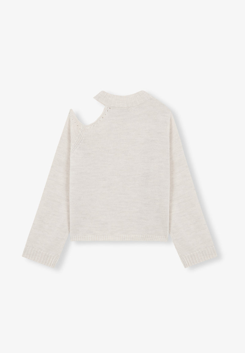 SWEATER WITH ASYMMETRIC SHOULDER