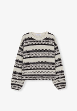 STRIPES R CROCHET JUMPER