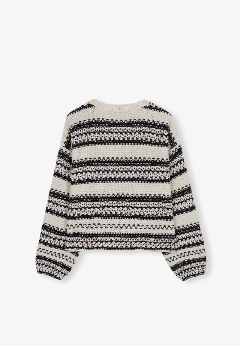 STRIPES R CROCHET JUMPER
