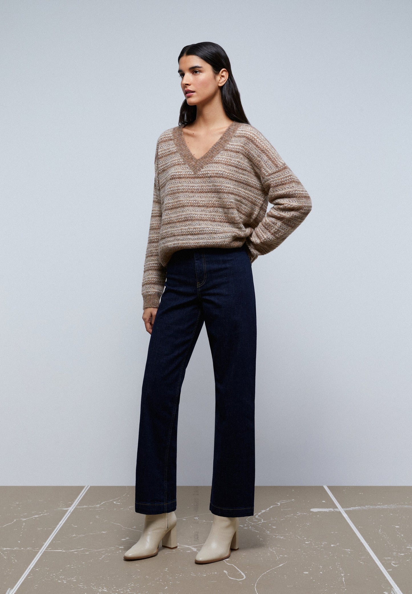 STRIPED KNIT SWEATER