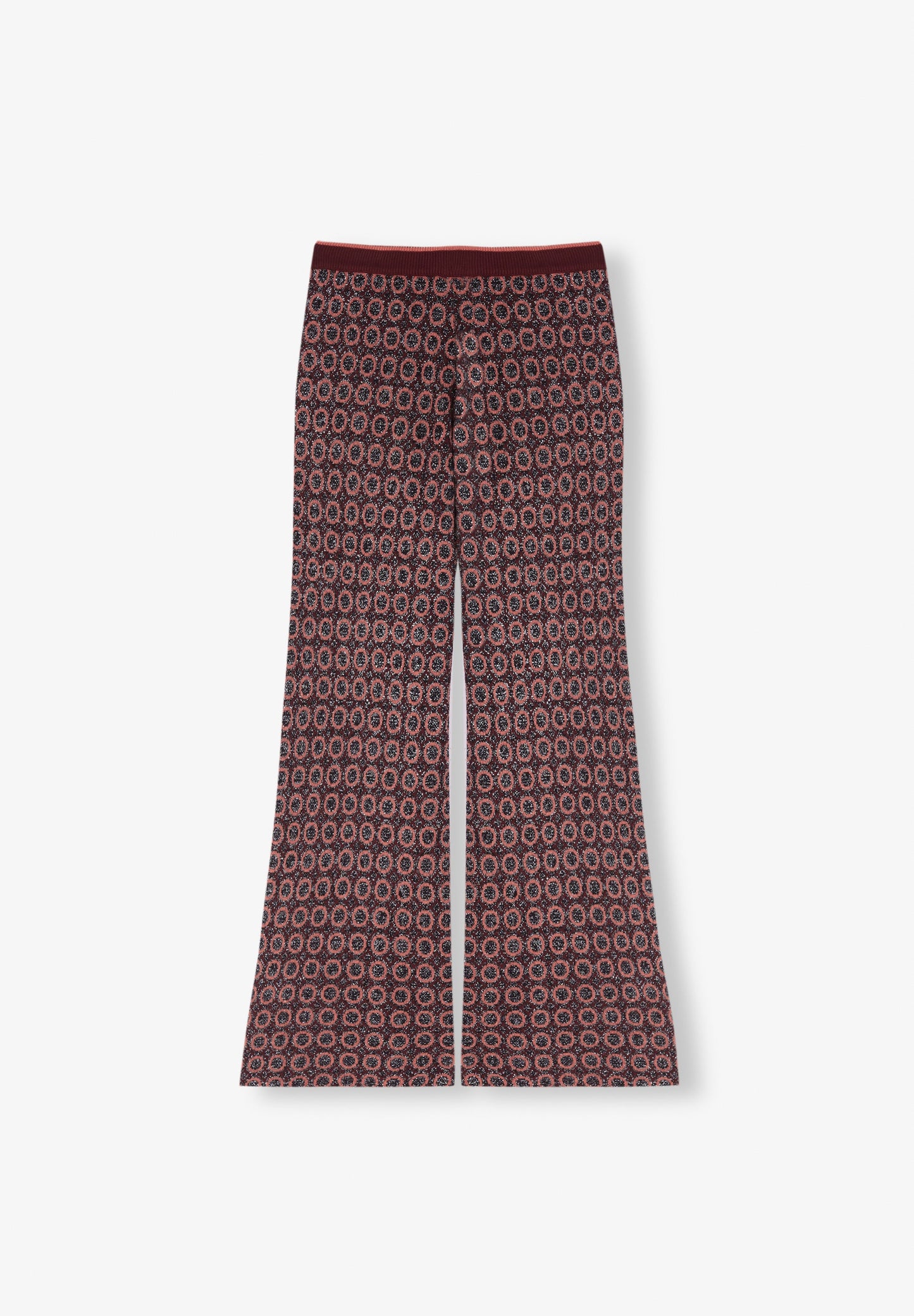 ANKLE FLARE KNITTED TROUSERS WITH LUREX