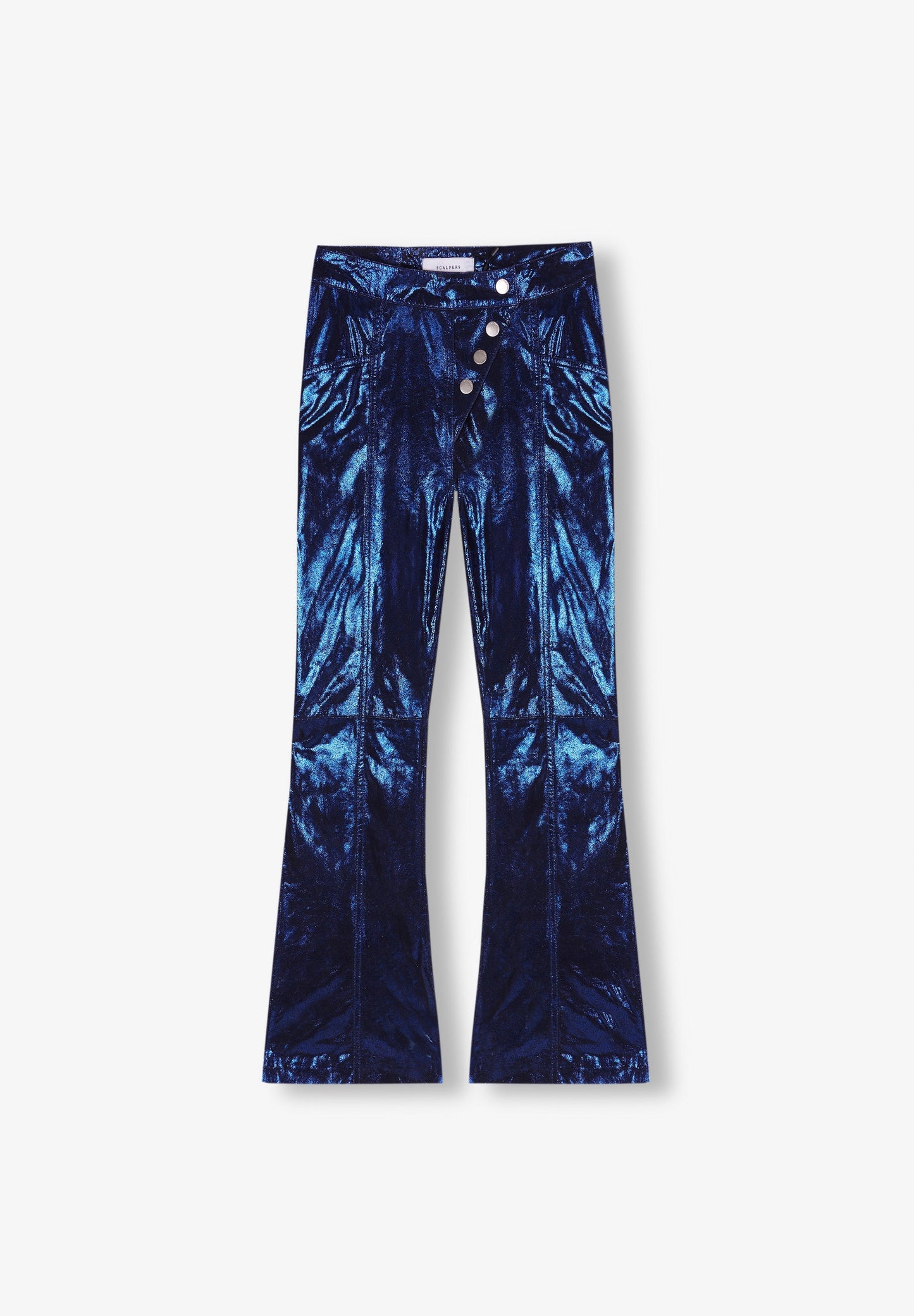 METALLIC FLARED TROUSERS