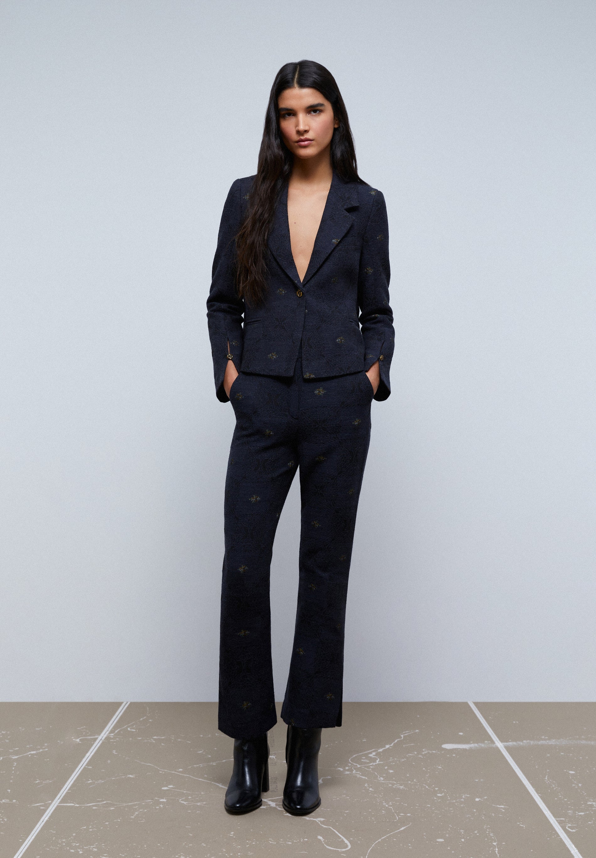 FLARE MOTIF TROUSERS