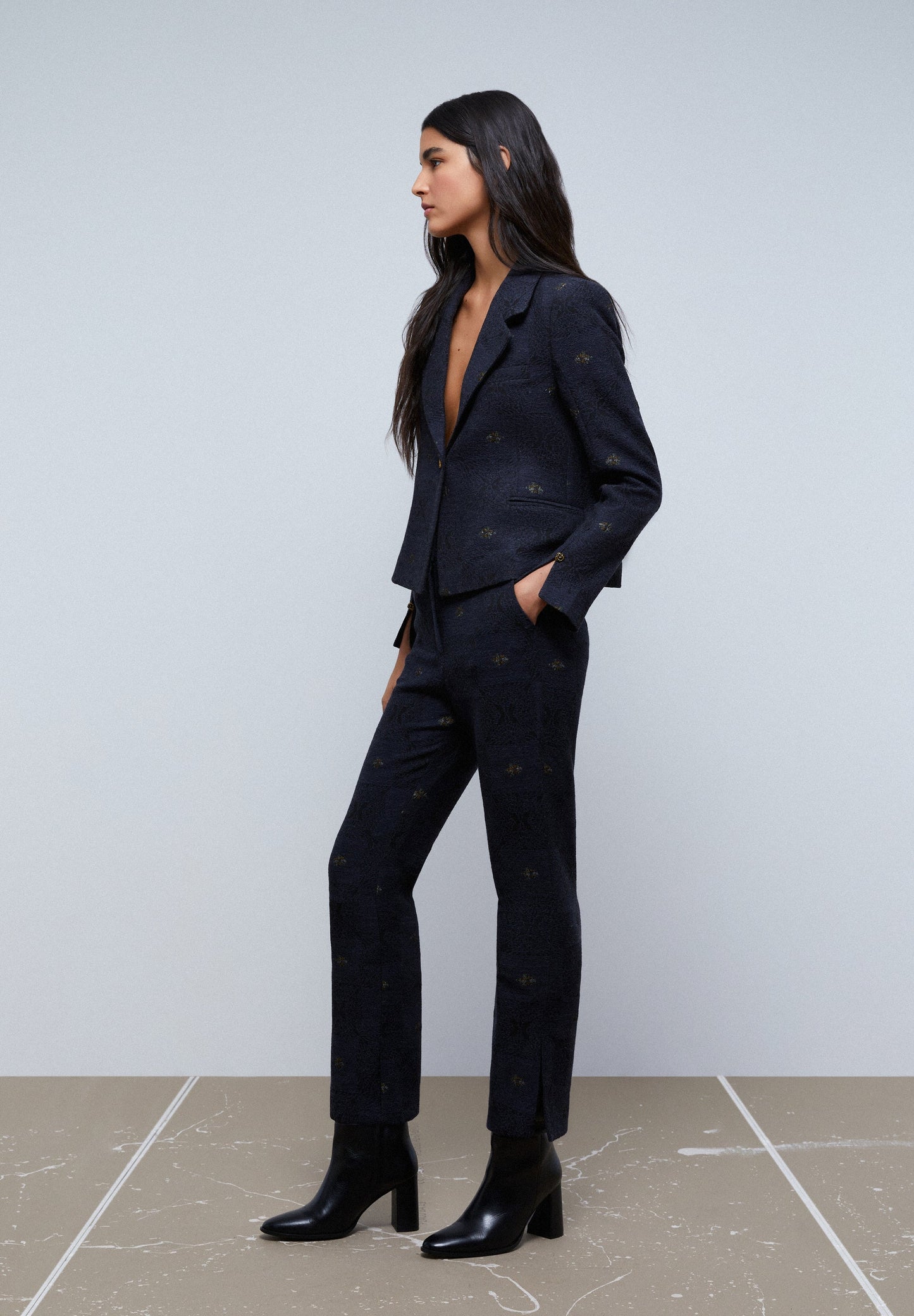 FLARE MOTIF TROUSERS