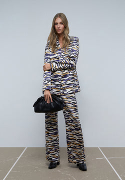 SATIN ZEBRA TROUSERS