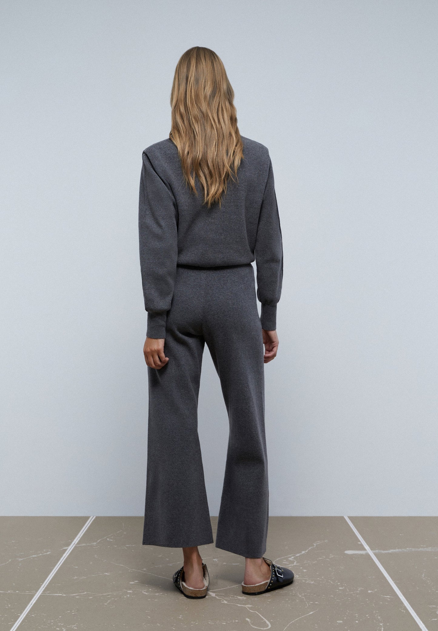 KNIT SEAM TROUSERS