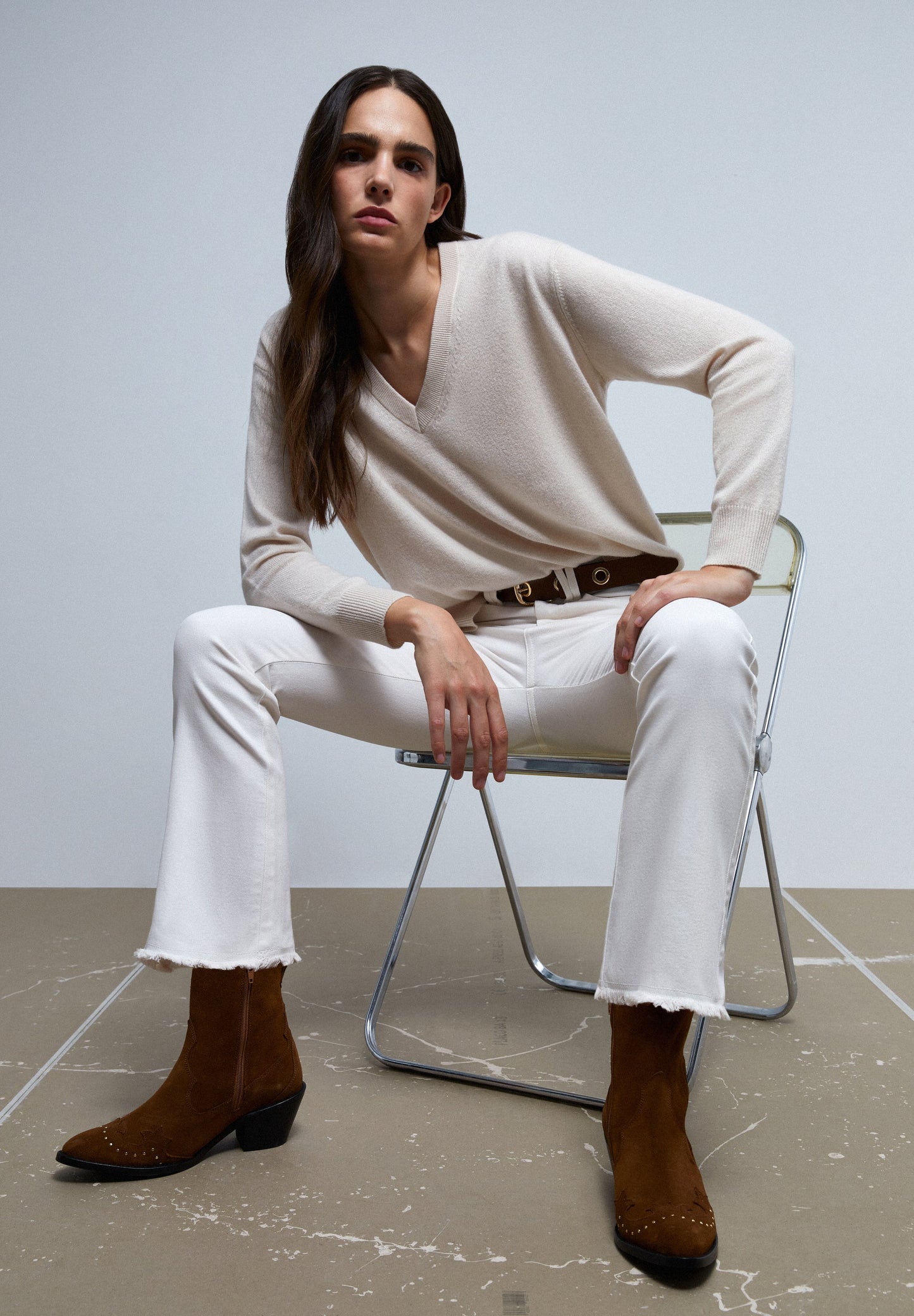 COWBOY ANKLE BOOTS WITH STUDS