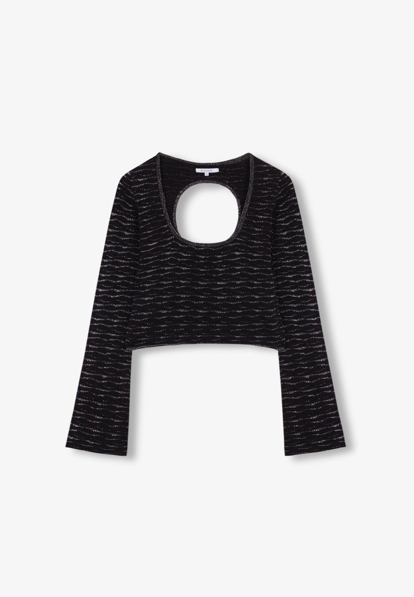 LUREX KNIT TOP WITH BACK DETAIL