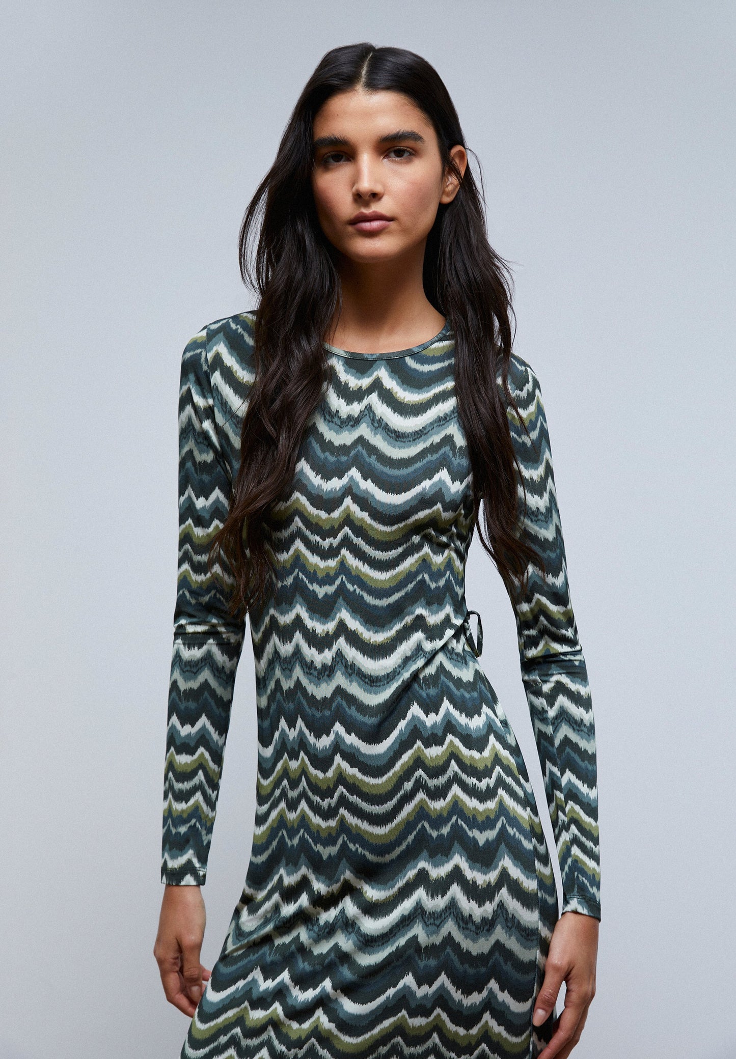 MIDI DRESS WITH BACK VENT