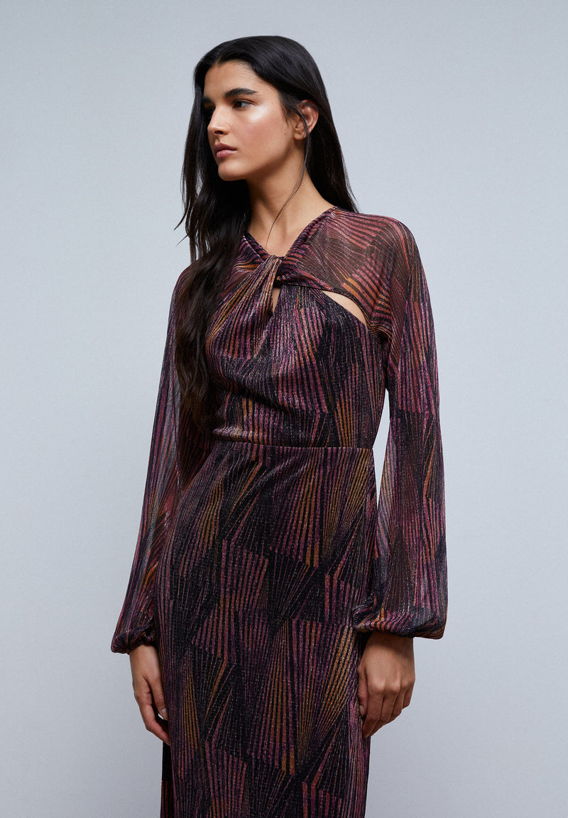 DRESS WITH OPENING AT NECKLINE