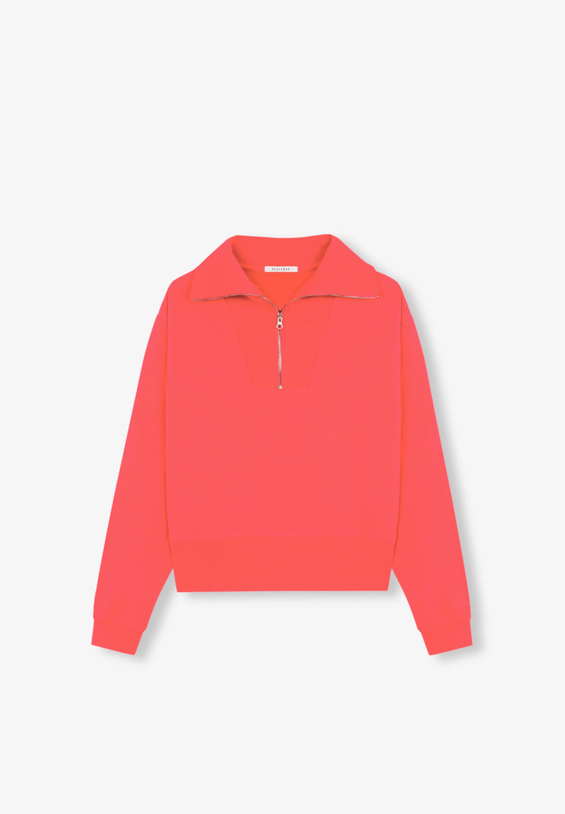 ZIP NECK SWEATSHIRT